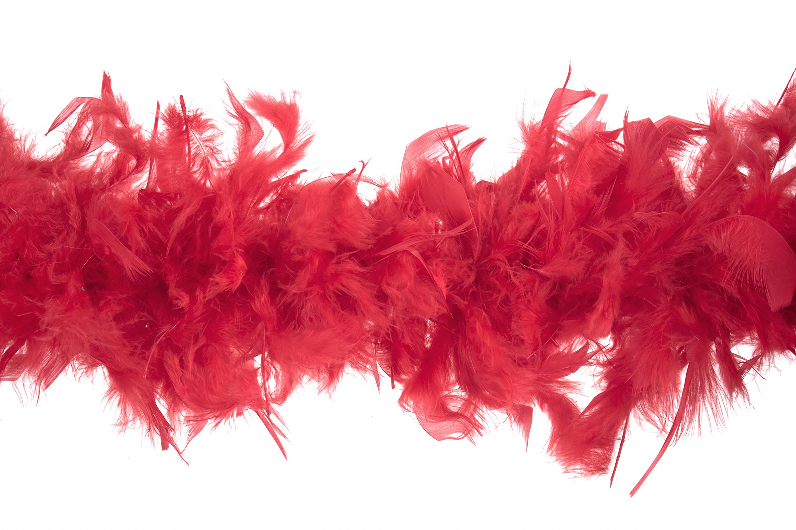 Trimits Marabou Feather Boa, 1.8m x 12cm, Fancy Dress for Parties, Festivals, Pride, Hen Do, Stag Do, Halloween, Christmas, Red