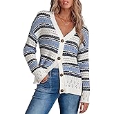Dokotoo Women's 2026 Fashion Casual Open Front Long Sleeve Hollow Out Crochet Knit Cardigans Sweaters Boho Outerwear Coats