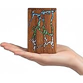 STONLIF Wooden Urns for Human Ashes Adult Male, Female - Wood Urn for Women, Resin Decorative Urns - Memorial, Burial Wooden Cremation Urns for Human Upto 20 lbs, Thunderstorm - 1pc