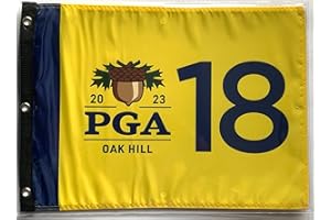 PGA TOUR 2023 Pga Championship Flag Oak Hill golf yellow pin flag New