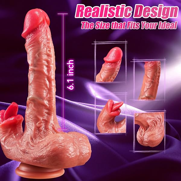 REALISTIC THRUSTING DILDO WITH HEATING – 10 MODES THRUSTING VIBRATION HEATING SEX TOY FOR WOMEN SILICONE DILDO ADULT TOY FOR G-SPOT CLITORAL PLEASURE COUPLES LONG DISTANCE
