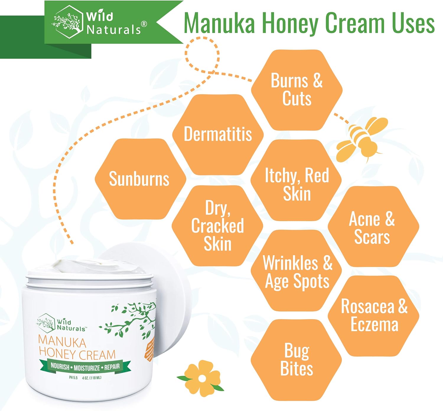 Manuka Honey Healing Eczema Cream : Aloe Vera + Shea Butter + Coconut Oil + Hemp Seed Oil Anti Itch Natural Moisturizer Face and Body Lotion for Dry Skin Dermatitis Psoriasis Rosacea Sunburn Relief: Health & Personal Care