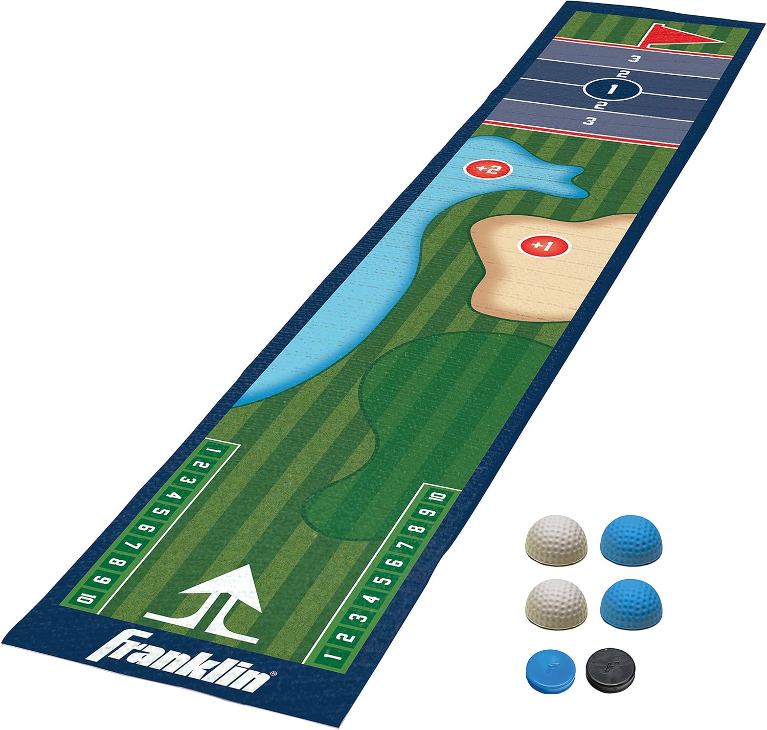 Franklin Sports Shuffleboard Table Game Mats Tabletop Shuffleboard