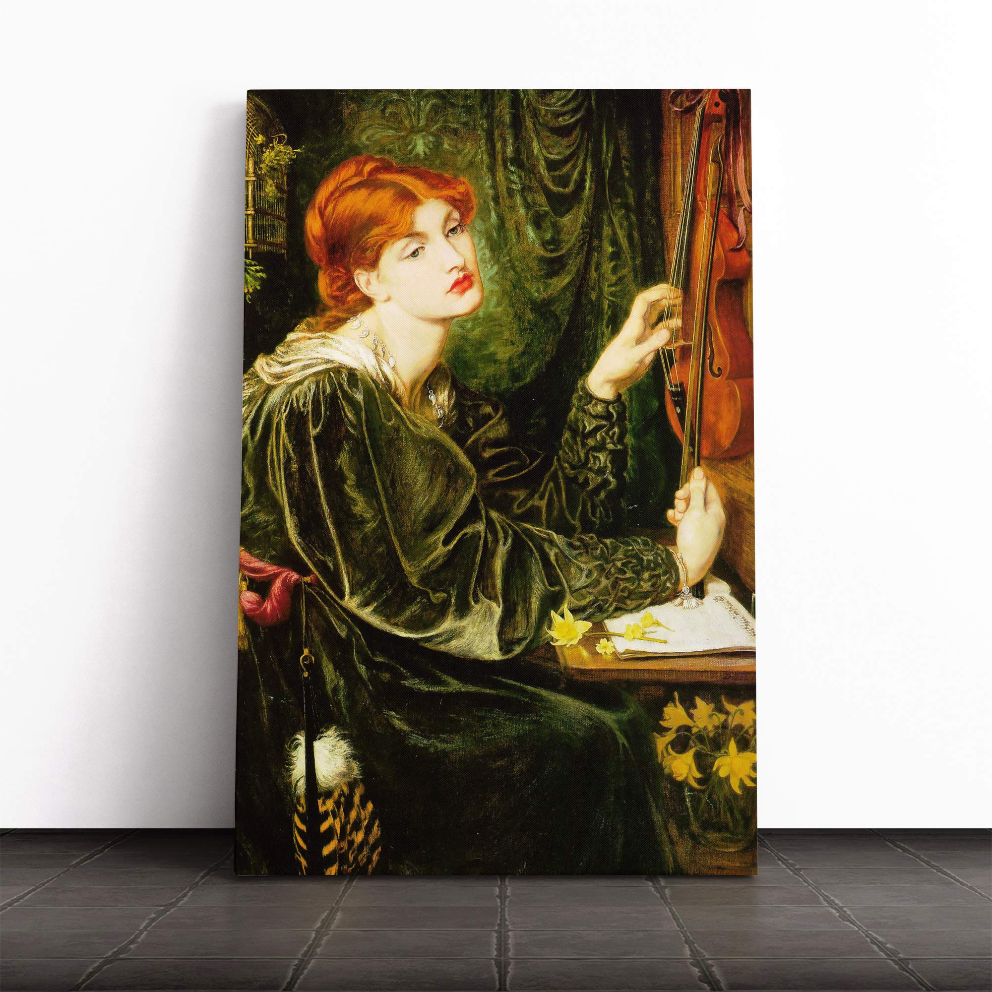 Dante Gabriel Rossetti Veronica Veronese Canvas Print | Gallery Wrapped 30mm Frame Wall Art | 20x14 inches | Ready to Hang | Modern Picture | Living Room Bedroom Lounge Office