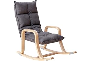 Swegrow Kids' Recliners，Rocker and Stationary Options, Sensory Rocking Chair for Kids & Toddlers，Versatile Floor Chair with Soft Fabric and Stability for Playroom, Bedroom, or Nursery (Gray)