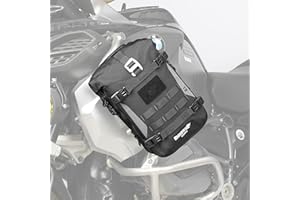 Rhinowalk Motorcycle Crash Bar Bag Waterproof 6L Motorcycle Frame Bag Saddle Bag Side Bag with Shoulder Strap (Black, 7L)