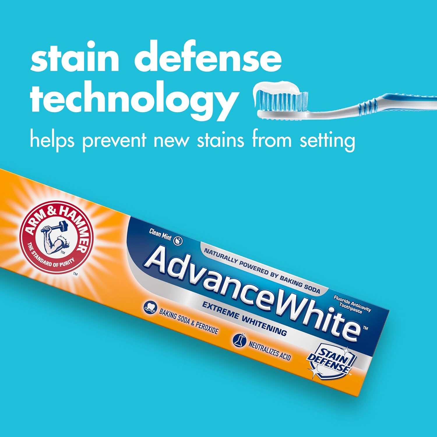 Arm & Hammer Advance White Extreme Whitening with Stain Defense, Fresh Mint, 6 oz Twin Pack (Packaging May Vary) : Beauty