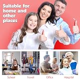 RAYITO 50pcs Interdental Brushes Red Soft Non-Slip Handle Angled Head view 6