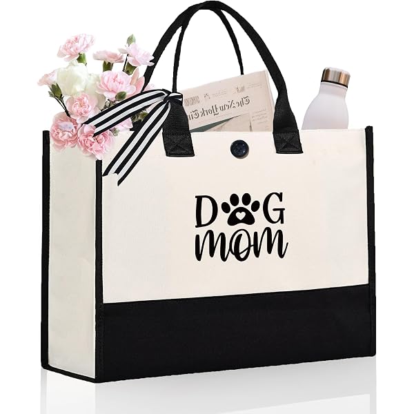 Amazon.com: SUSZDOU Dog Mom Tote Bag, Canvas Tote Bag for  display picture 1