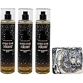 Bath & Body Works Into The Night 3 Piece Fine Fragrance Mist Bundle with a Charcoal Scrub Bar Soap - Full Size