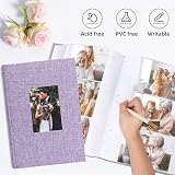 Vienrose Photo Album 300 Pockets Linen Cover 6x4 Memories Memo Space Purple view 3