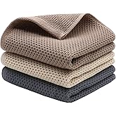 Mia'sDream Cotton Hand Face Head Towel Waffle Weave Kitchen Tea Towel Dish Towels, Soft and Absorbent Bath Guest Gym Towel Washcloths, 13inch x 28inch 3 Pack(Multi Color)