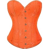 Dreay Black Women's Breathable Corset Top - Sexy See Through Mesh - Satin Overbust Lace Up - Waist Trainer for Women