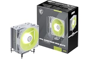 MSI MAG COREFROZR AA13 White - AIO ARGB CPU Air Cooler - LGA 1700/1851 / AM5/AM4 Compatible - 120mm ARGB PWM Fan, White