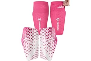 Airsfish Soccer Shin Guards for Kids Adults, CE Certified Shin Pads Sleeves Defender Protection Gear with Insert Pocket EVA C
