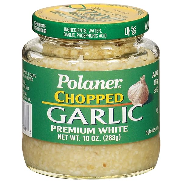 POLANER PREMIUM WHITE CHOPPED GARLIC, 10 OUNCE