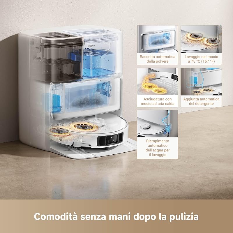 P50 Pro Ultra Robot Aspirapolvere, Bianco