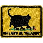 Zolawe Oh Lawd He Treading Hook and Loop Patch, 3 Inches Sew On Patches, Embroidery Patches for Backpacks Bags Vest Dog Harness, Tactical Military Embroidered Patches, Funny Cat with Snake DIY Patch