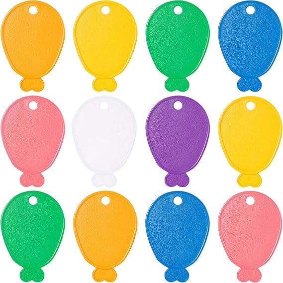 Gejoy 12 Pieces Plastic Balloons Weights Balloon Shaped Weights for
