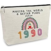 36th Birthday Gifts for Her Makeup Bags, 36th Birthday Decorations for Women, 1990 Anniversary 36 Year Old Gift Ideas for Wife, Sister, Best Friend Female, Mothers Day, Christmas Cosmetic Travel Bag
