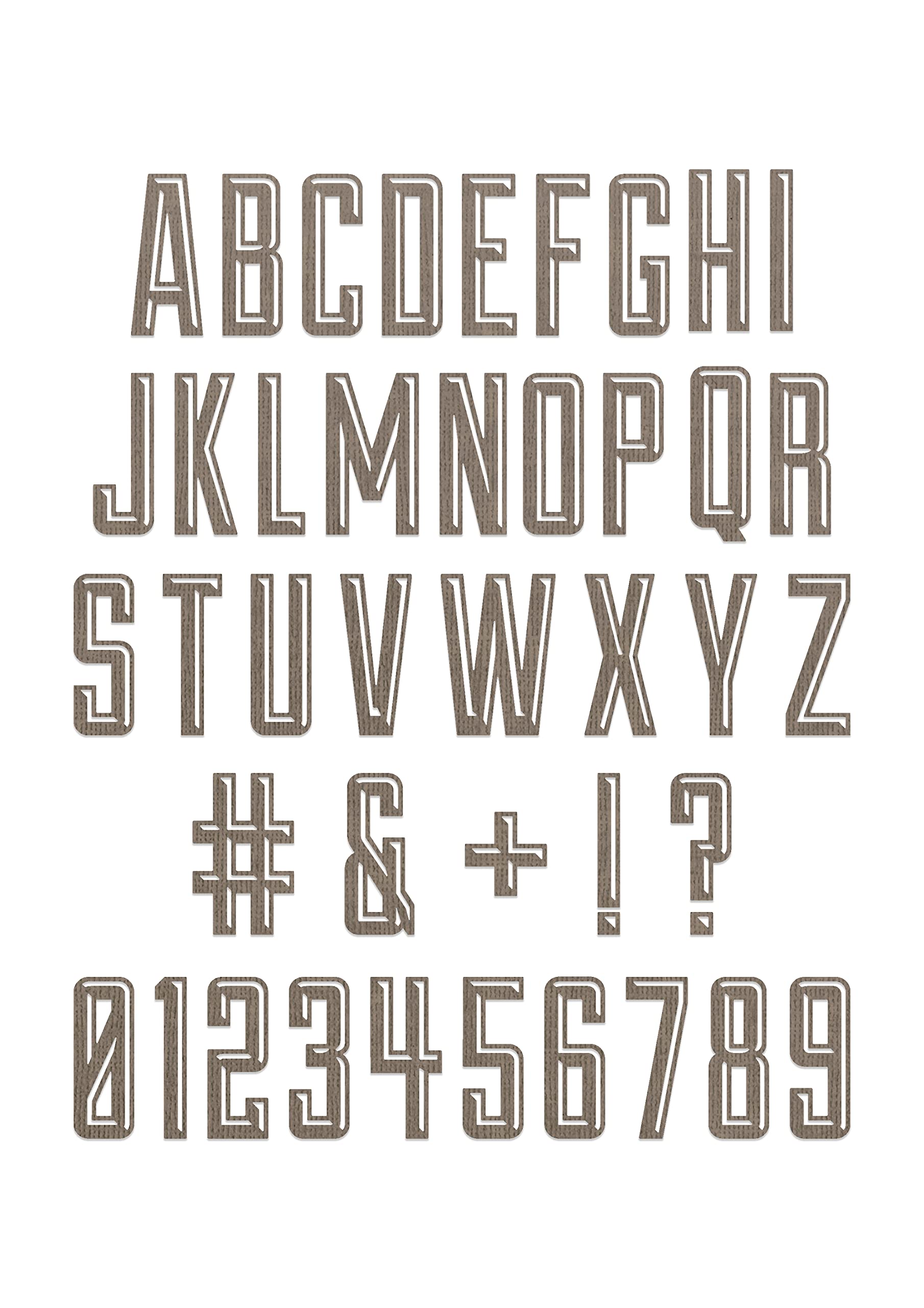 Sizzix Thinlits Die Set 41PK Alphanumeric Emporium by Tim Holtz, 666282