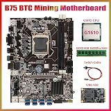 Zunedhys B75 USB BTC Mining Motherboard LGA1155 G1610 CPU 4GB RAM 128G SSD view 3
