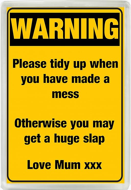 Advertencia por favor orden en Love Mum Humor Jumbo imán para ...