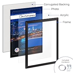 ArtToFrames 17x29 Inch Black Picture Frame, This