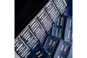 UPAFEXXI-Leather Bible Tabs, Bible Tabsfor Women and Men(Gold Foil Lettering) Large Print Stickers, Easy to Read and Apply, 80 Chapters Labels for Easy Navigation (Dark Blue)