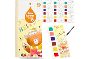 FQKIOMY Water Coloring Book,Paint with Water Books for Kids Ages 3-5,Watercolor Painting Book for Toddlers 4-6,Creative Arts and Crafts & Airplane Travel Essentials for Boys Girls