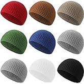 Funtery 9 Pcs Kufi Hats for Men Crochet Kufi Muslim Caps Knit Skull Beanie for Men Women
