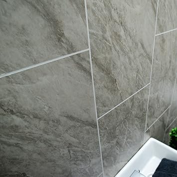 Grey Marble 100 Waterproof By Claddtech Grey Bathroom Wall Panels
