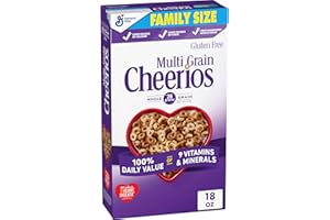 Multi Grain Cheerios, Heart Healthy Breakfast Cereal, Gluten Free, Family Size, 18 oz