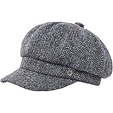 VOBOOM 8 Panel Wool Tweed Newsboy Gatsby Ivy Cap Golf Cabbie Driving Hat