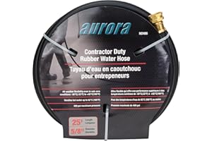 Aurora Tools - Contractor Duty Rubber Hose, Rubber, 5/8" Dia. x 25' Each