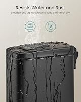 SONGMICS Narrow Pedal Bin with Soft Close Lid 10 L Black LTB561B10 view 4