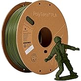 Polymaker Matte PLA Filament Matte Army Dark Green 1.75mm 1kg 3D Printing Filament, PolyTerra 3D Printer PLA Filament