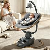 Trimigo Electric Baby Swing for Infant to Toddler,Newborn &Infant Swing | 180° Adjustable, Remote, 5-Modes, 4-Speed, 3-Seat H