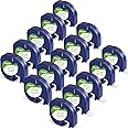 15-Pack Replacement for Dymo Letratag Refills White Paper 91330 10697, 1/2" x 13' 12mm x 4m Black on White Label Maker Labeli