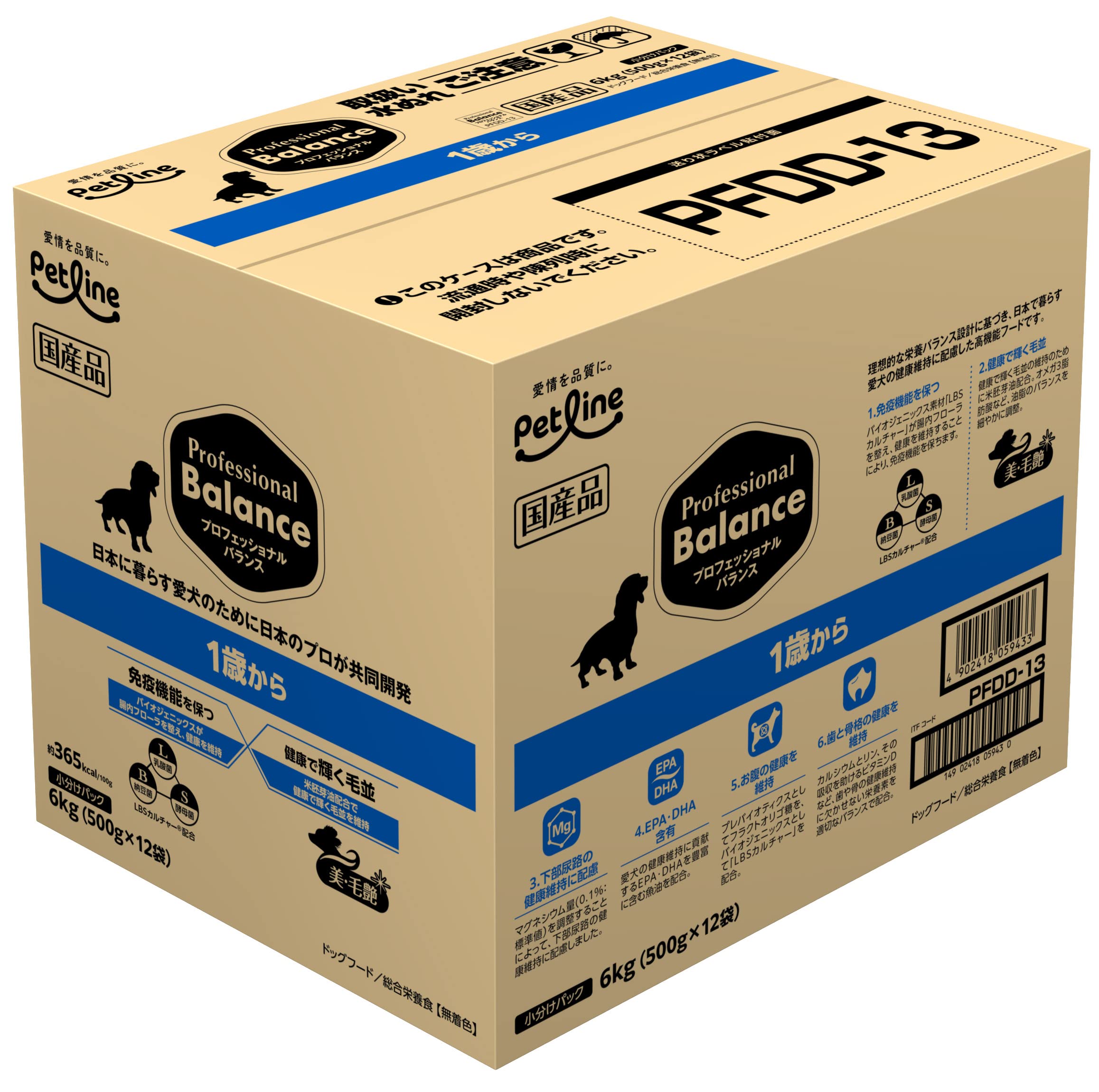 ペットラインプロバラ プロフェッショナルバランス 1歳 成犬用 6kg商品画像