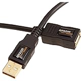 Amazon Basics USB 2.0 Extension Cable 2-Pack - A-Male to A-Female Adapter Cord - 3.3 Feet (1 Meter)
