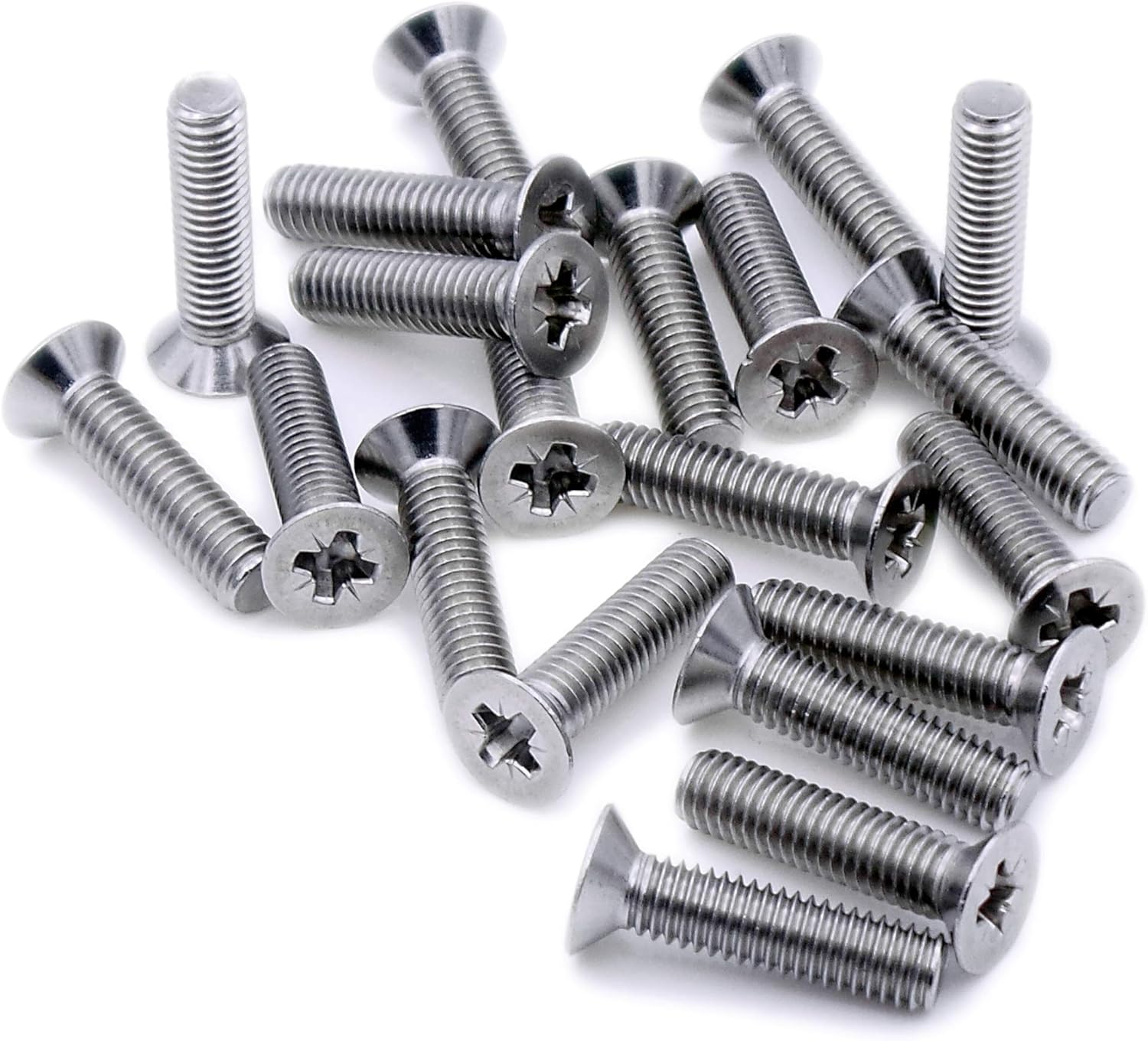 M6 (6mm x 20mm) Pozi Countersunk Machine Screw (Bolt) - Stainless Steel (A2) (Pack of 20), Silver, M6x20 - A2(20) - Image 3