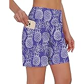 DIBAOLONG Women's Swim Shorts 7" High Waisted Quick Dry UPF 50+ Beach Board Shorts for Women with Liner & Pockets