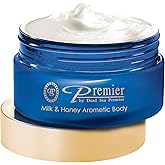 Premier Dead Sea Body Butter for Women & Men - Shea Butter Moisturizer for Dry Skin, Firming Body Cream with Dead Sea Minerals, Natural Hand Moisturizer, Anti-Aging (Milk & Honey, 5.95 Fl Oz)