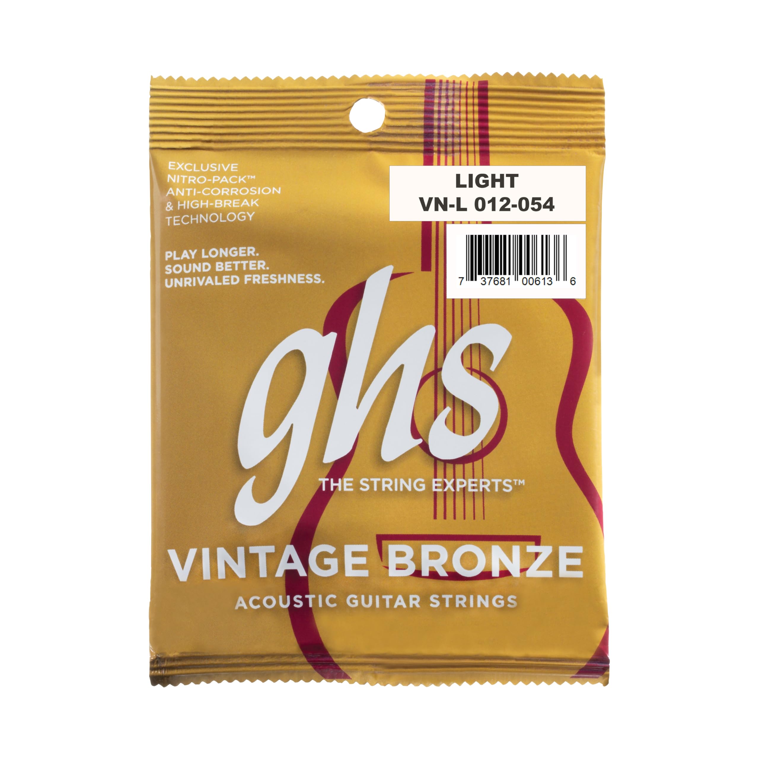 GHS VNL 12 - 54 Light Vintage Bronze Acoustic String Set