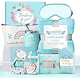 Get Well Gifts for Women, Thinking of You Gift Basket, Unique Self Care Package Relaxing Spa Gift Set, Birthday Gifts Box for Woman, Mothers Day Gifts for Mom Her Friend Wife Sister, Blue