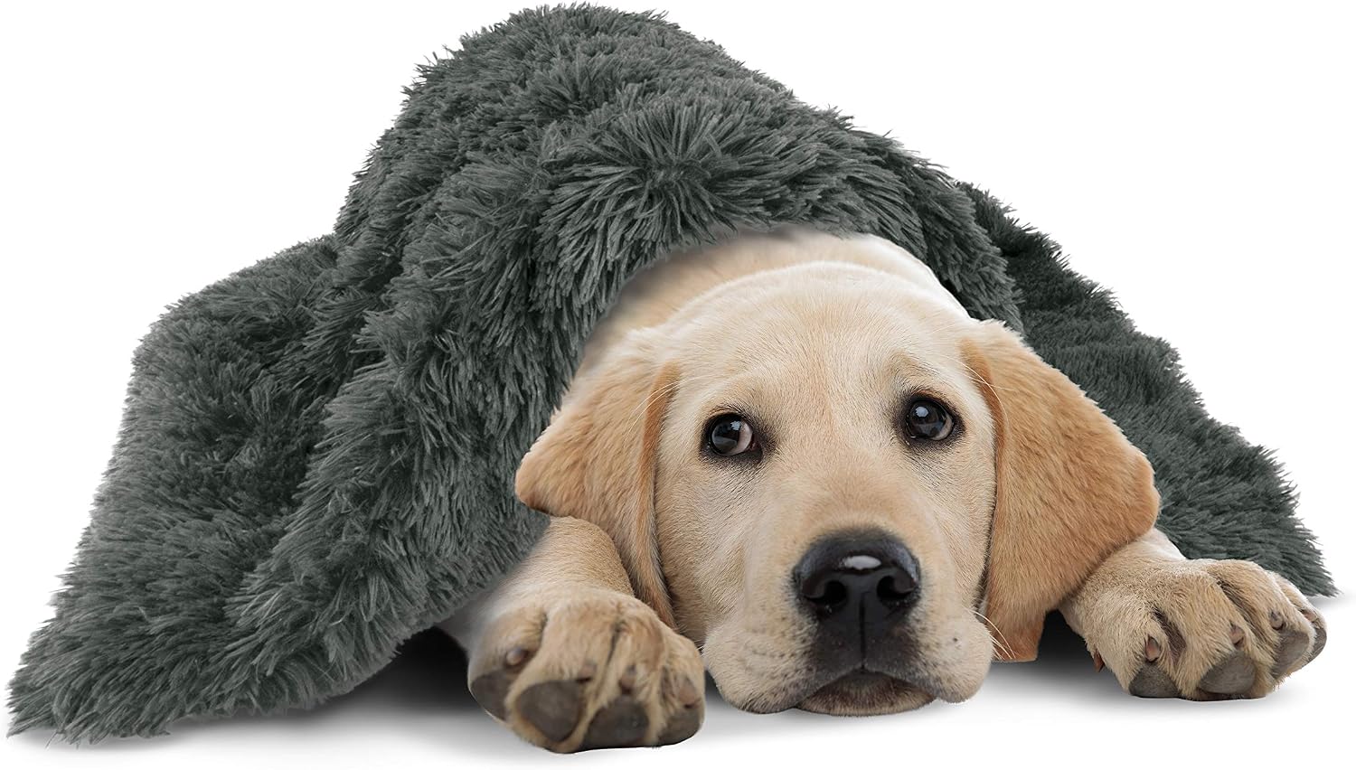 The Dog’s Blanket Sound Sleep - Faux Fur Dog Blanket, Grey, Large, 72x107cm, Grey Fur, Large Blanket (72x107cm)