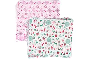 ASTARON 100pcs Christmas Wax Paper Sheets for Food Wrapping, Christmas Tissue Wax Paper for Candy Cookies Sandwich Wrapping P