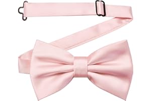 Branduce Solid Color Pre-tied Bow Tie Quality Adjustable Bowtie for Men Party Wedding