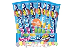 SweeTARTS Giant Soft and Chewy Candy, 8 Pack / 1.35oz Each, with Bundle Bonanza Candy